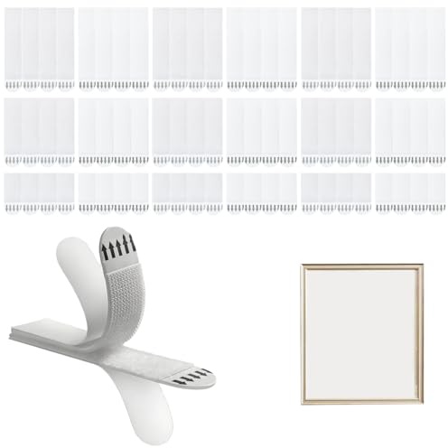 36PCS Tiras Adhesivas para Colgar Cuadros – Cuelga Cuadros Sin Clavos, Sistema Fijación Sin Taladro para Pegar Cuadros sin Clavos en Pared para marcos de fotos y decoración de paredes.