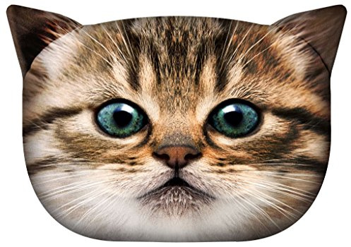 Knuddeliges Designer Kissen mit Katzen-Motiv Katzenkissen Dekokissen Zierkissen mit verdecktem Reißverschluss und Füllkissen (GAPCIO)