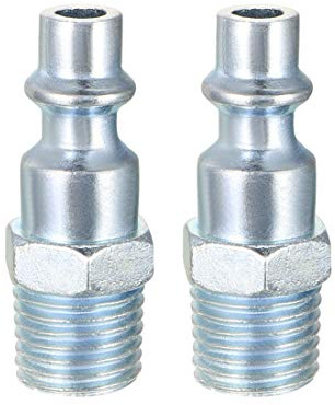 sourcing map High-Flow Plug, Quick Coupler Plug Air Hose Fitting Quick-Connect Fitting, 1/4 NPT Male Plug 5pcs