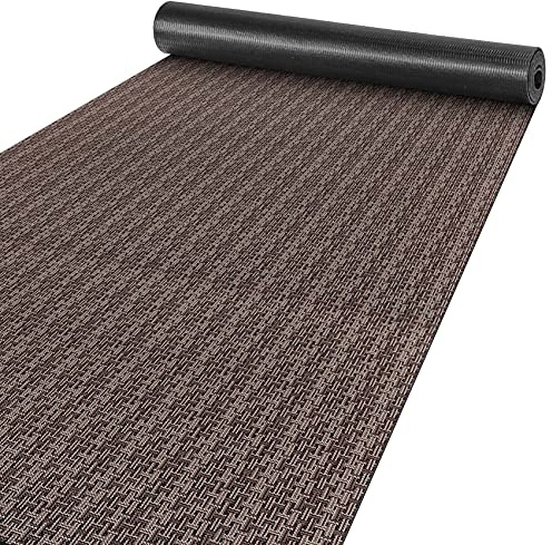 ANRO Läufer Teppich-Läufer Flur Küchenläufer rutschfest waschbar Teppichläufer Küchenteppich anpassbar Itaca Braun 180x67cm bis 5m Länge