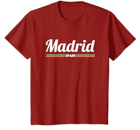 Retro Madrid España Regalo Vintage Viajes Vacaciones España Camiseta