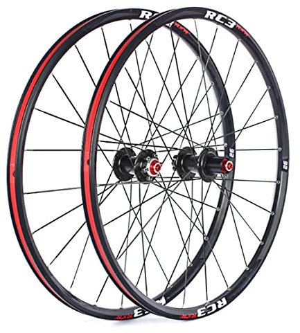 Generic Mountainbike Laufradsatz 26/27,5/29 MTB Felge 24H Carbon Nabe Scheibenbremse Schnellspanner Laufräder für 7/8/9/10/11 Speed Kassette Schwungrad 1800