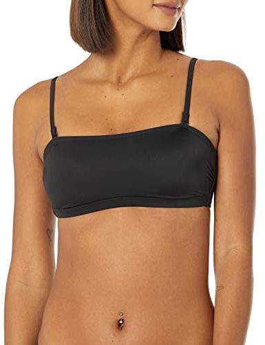 Amazon Essentials Top da Bagno a Fascia Donna, Nero Slavato, 50