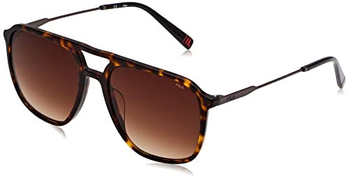 FILA SFI215 Brille, Shiny Dark Havana, 56 für Herren, Braun, hochglanz (Shiny Dark Havana)
