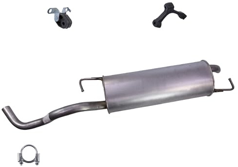 ATEC Germany Auspuff Schalldämpfer Set 1x Endschalldämpfer, mit Montagematerial Kompatibel mit SEAT LEON (1M1), VW GOLF 4 (1J1), NEW BEETLE (9C1, 1C1), NEW BEETLE Cabriolet (1Y7)