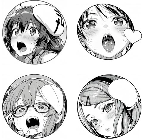 13 cm 4 Stück Anime Girl Aufkleber Fill Me Up Autoaufkleber Persönlichkeit Niedliche Aufkleber Kratzfest Vinyl Wohnwagen Kühlschrank Laptop Dekor