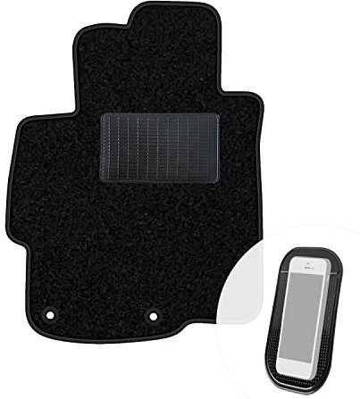 moto-MOLTICO Fahrer Fußmatte Auto Velours Fahrerseite Autoteppiche Schwarz Fahrermatte 1-teilig passend für Mitsubishi Lancer 2007-2016