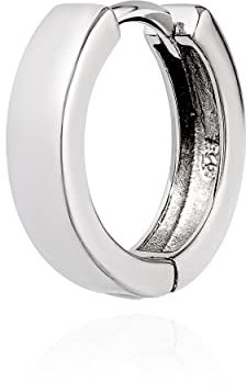 NKlaus Einzel Klappcreole 925 Silber rhodiniert hochglanz 16mm Creole Herren Ohrring 11889