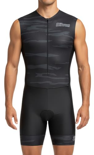 Herren Fahrrad-Skinsuit Gel gepolstert Einteiler Trisuit Bike Top kurzes Sublimiertes Design