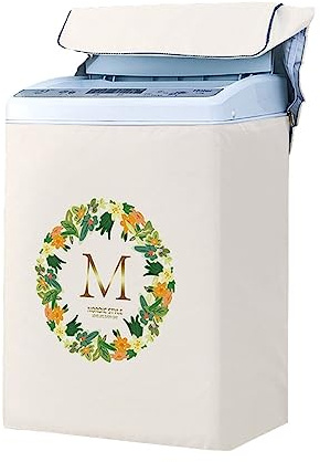 Odot Washing Machine Cover Top Load Waterproof Dustproof Sunscreen Washer Machine Dryer Protector Washer Dryer Cover for Most Top Load Washer Dryer (XL-57x95x61cm,wreath)