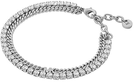 Michael Kors - MKJ8277CZ040 Premium Metallic Muse Doppelschicht Tennis Mix platiniert Damen Armband