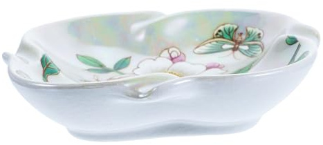 CAXUSD Ceramic Printed Soap Dish Vessel Sink Bath Sink Decorative Flowers Soap Dishes for Bar Soap Country Style Plate Sink Sponge Dish Ceramic Soap Dish for Shower Soap Tray Soap Holder