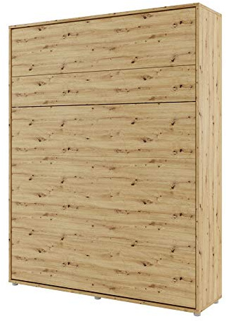 Homlando Lenart Schrankbett Bed Concept BC12 160x200 cm - Vertikal Schrankklappbett - Schrank mit integriertem Klappbett - Wandbett mit Lattenrost - Murphy Bed (Artisan Eiche)