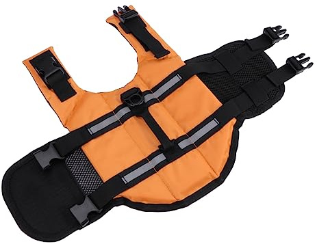 POPETPOP Schwimmweste für Hunde Xs Robust Gewebe Rettungsweste mit Tragegriffen und D-Ring für Haustiere Atmungsaktiv und Schweißabsorbierend Leuchtende Farbe für Sichtbarkeit