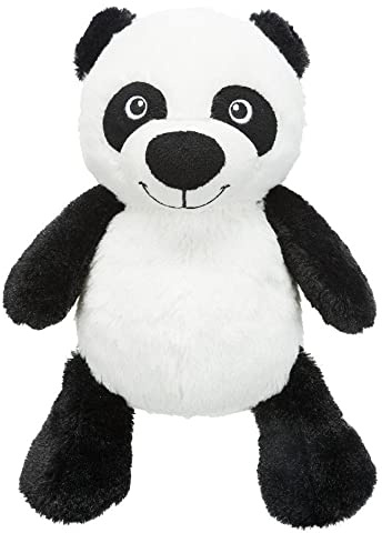 Trixie Hundespielzeug Panda, zum gemeinsamen Spielen, mit Sound – 26 cm | Kuscheliger Spielgefährte aus weichem Plüsch – zum Schmusen, Tragen und Spielen für Welpen und erwachsene Hunde