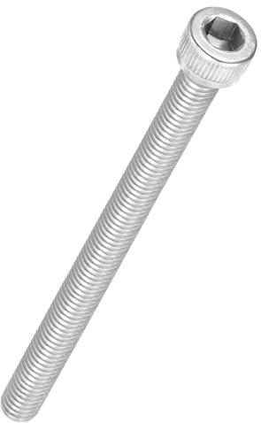 Kozelo 5 Stück Zylinderschrauben mit Innensechskant - [M6-1 x 80mm] 304 Edelstahl Vollgewinde Innensechskantschraube Antrieb für Elektromotor 3D-Druck Lüfter Motorenaustausch, Silber