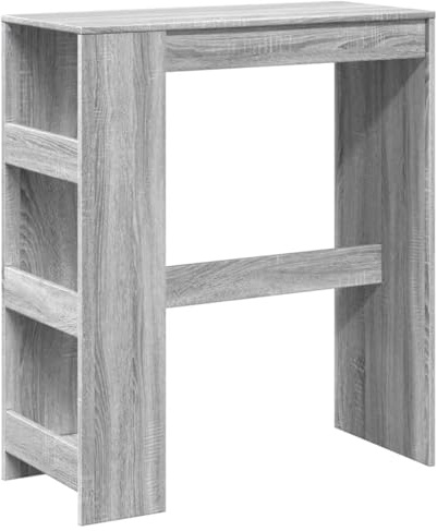 vidaXL Bartisch mit Regal Grau Sonoma 90x40x103,5 cm Holzwerkstoff