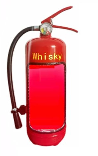 Begchy Mini-Bar Feuerlöscher, Mini-Bar, recycelt, Man-Cave originelles Geschenk für Whisky-Feuerwehrleute