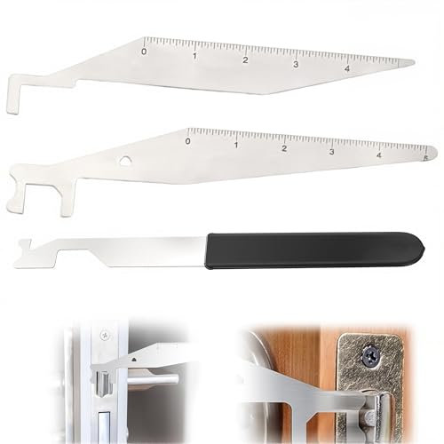 NHQZ 3 Pezzi Lockpicking set, Set Grimaldelli Professionali per imparare ad aprire lucchetti, Chiave universale per serrature, con Serratura Porta Trasparente