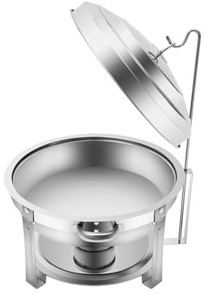 Fondue-Buffet-Set Speisewärmer Wärmebehälter 7,5 Liter mit Haken Oben 4 verstärkte Beine für Buffets Partys und Outdoor rundes Design