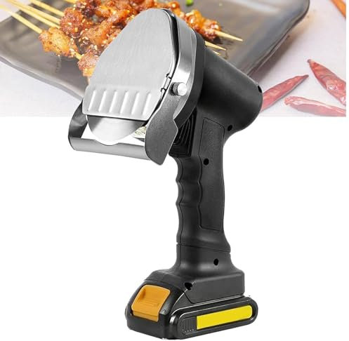 CHANGLKJ Hand-Döner-Schneider, Döner-Schneider Für Den Gewerblichen Gebrauch Mit 20-V-Lithium-Akku, Schnittstärke Einstellbar Von 0–8 Mm, Abnehmbare Klinge, Für Grillläden Und Imbissbuden