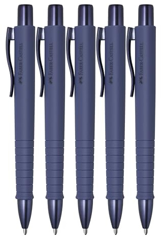 Faber-Castell - Kugelschreiber Poly Ball Urban Future Dusk, 5 Stück | Ergonomischer Kugelschreiber mit dokumentenechter XB-Mine und weichem Schreibgefühl