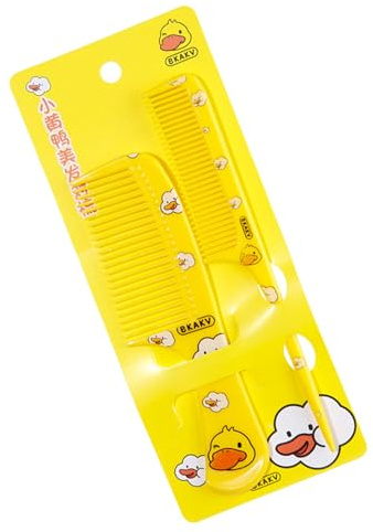 Set di pettini per lo styling dei capelli dei cartoni animati, pettine districante, pettini con manico per prendere in giro i denti fini per viaggi e uso domestico, separazione dei denti fini
