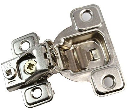 Salice 106 Degree Excenthree 1/2 Overlay Screw On Self Close Cabinet Hinge with 3 Cam Adjustment CSP3799XR (1)