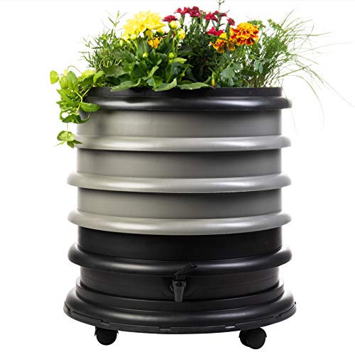 WORMbox | Wormery Worm Farm composter 3 Grey Trays + Planter | 48 liters | Organic Waste Compost, make your Worm Castings
