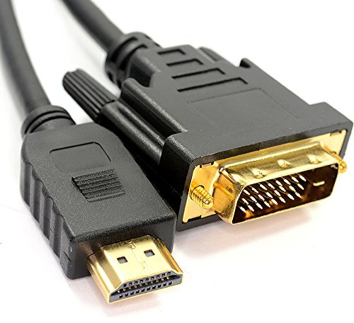 10m HDMI Male to DVI-D/DVI-I Plug Cable – Digital Dual Monitor Screen Display Lead – Laptop TV PC Link – 1080P 4K 3D - Gold Plated Ends