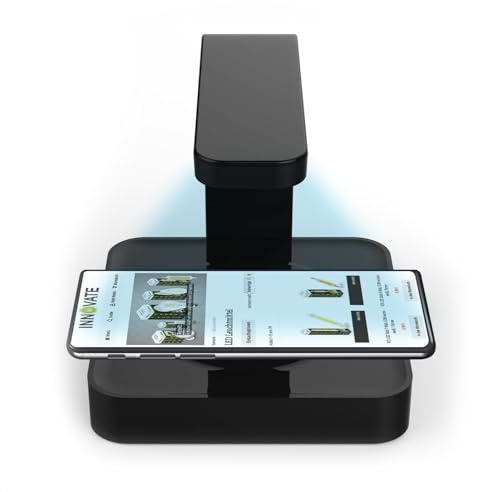 INNOVATE Induktionsladegerät 2 in 1 – Induktive Ladestation inkl. UV Desinfektiongerät für iPhone, Samsung, Google Pixel, Sony, Xiaomi – QI-Dock - Handy kabellos Laden & Desinfektion durch UV-Licht
