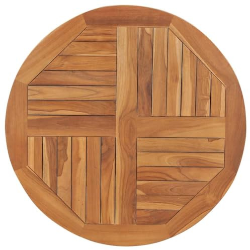 vidaXL Table Top Solid Teak Wood Round 2.5 cm 80 cm