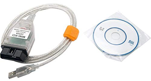 Riloer OBD2 Autodiagnosescanner-Tool, MINI VCI J2534 V13.00.022 Fehlercode-Lesegerät für Fahrzeugmotoren, 16-poliges TIS Techstream-Kabel und CD/Software