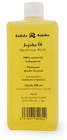 Indalo Jojoba Öl 500ml - Plantagen-Direktvertrieb aus Spanien - 100% naturrein