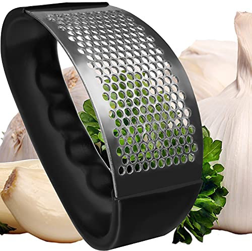 ISO TRADE Garlic Press Rocker Stainless Steel Handle Garlic Cutter 14106