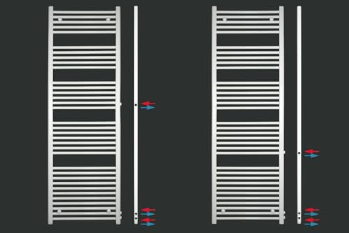 MC Heat ® Premium Austauschheizkörper Renovierungsheizkörper Badheizkörper Seitenanschluss (500mm * 1200mm- Anschluss 900/940 mm)