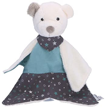 Sterntaler Baby Unisex Schmusetuch M Eisbär Elia - Kuscheltuch, Dunkelgrau