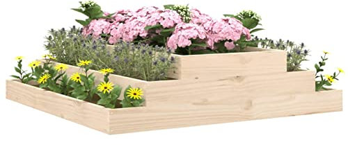 Tidyard Fioriera in legno fioriera per fiori o piante vaso di fiori design gradini scala fioriera in legno massello di pino