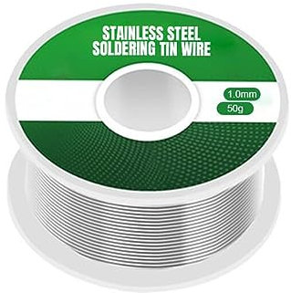 INOMAK Fil de Soudure Briquet en Acier Inoxydable en Aluminium, Soudure à Faible Fusion, Fil de Soudure sans Plomb, Fil de Soudure (1.0 50g 1PCS)