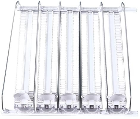 Organizzatore di Bevande per Frigorifero Dispenser per Lattine di Soda con Regolazione Automatica in ABS Dispenser per Bevande per Frigorifero o Lattina di Birra 38 Cm (5PCS)