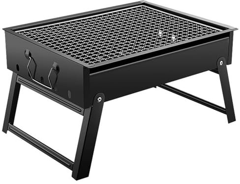 Mini Barbecue à Charbon, Plateau de Table Pliant en Acier Inoxydable pour Pique-Nique, Jardin, Patio, Camping