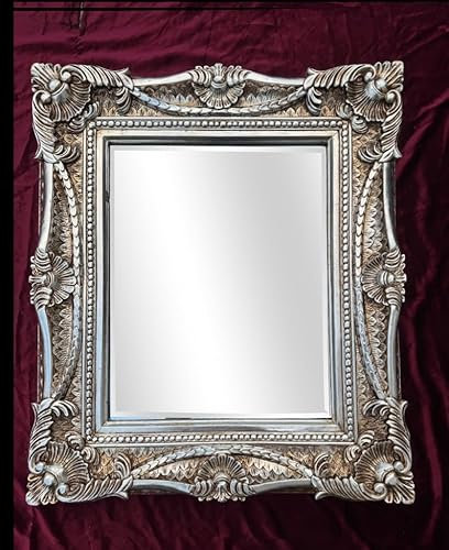 Wandspiegel Rahmenspiegel Barockspiegel Spiegel In Alt Silber 73x63 cm Renaissance Opulenter Prachtvoller Nostalgie Antik Barock Repro Barockstil