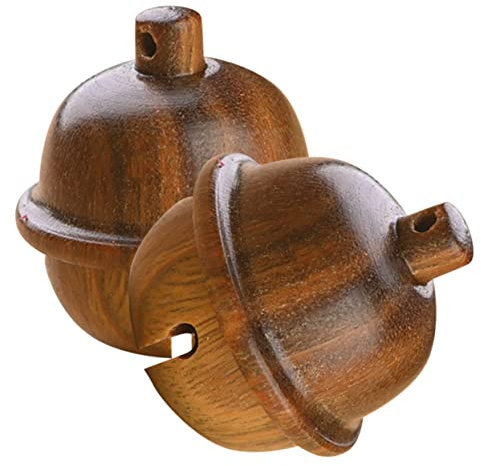 HOOTNEE Holzglocke Anhänger Aus Grünem Sandelholz Hohles Selbstgemacht Duft Diffusor Ornament Mit Drehbarem Öffnungsmechanismus Tragbarer Aromaanhänger Für Taschen Und Schlüssel