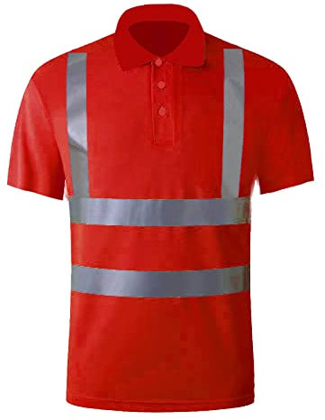 Polo di sicurezza da uomo – Giacca da lavoro da uomo estiva in cotone – maglietta da avvertimento di sicurezza – maglietta lunga unisex warn polo donna giacca allenamento manica corta arancione