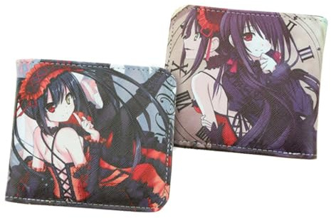 WANHONGYUE Herren Bifold Wallet Date A LIVE Anime Bild gedruckt Brieftaschen für Frauen mit 6 Slots 1 ID-Fenster