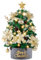 Winthai Mini Christmas Tree 60cm, Small Christmas Trees with Lights and Rich Golden Ornaments, 2FT Prelit Artificial Tabletop Christmas Tree for Xmas, Home, Kitchen, Dining Table Decor.