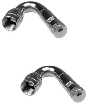 SOLUSTRE 2stücke Ventilverlängerung Adapter Für Auto Fahrrad Universeller Stabiler Und Langlebiger Reifenventil-adapter Exzellenter Abdichtung Silber