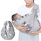 Lvjkes Tragetuch baby neugeboren, Tragetuch baby, Multifunktionale kindertrage, Einstellbar, Tragbar, für Babys von 0 bis 36 Monaten, Kleinkinder mit einem Gewicht bis 20 kg (Blume Grau)