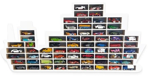 MOLILAND Sammlervitrine Fächer Setzkasten Holz Sammelbox Kinderzimmerdekoration, Kinderzimmerdekoration, Hängeregal für Zubehör und Spielzeug