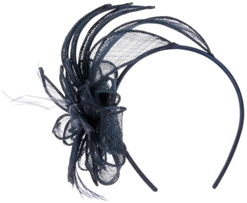 Seeberger Vanola Sinamay Fascinator Haarschmuck Kopfschmuck Haarreif Damen - Frühling-Sommer Sommer - One Size dunkelblau